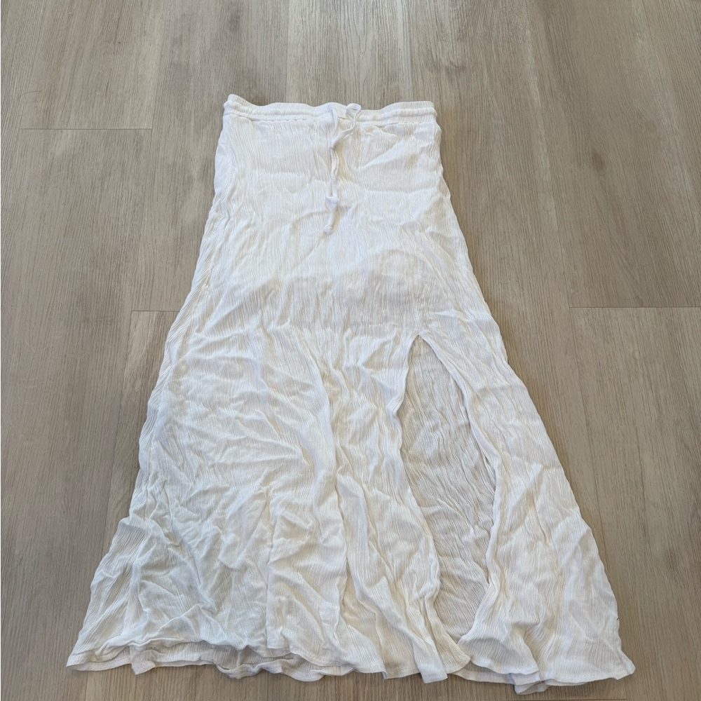 White Maxi A-Line Coverup